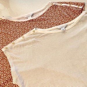 2 For 1 Liz Claiborne Boatneck T-shirts Size XXL